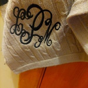 Monogramed poncho